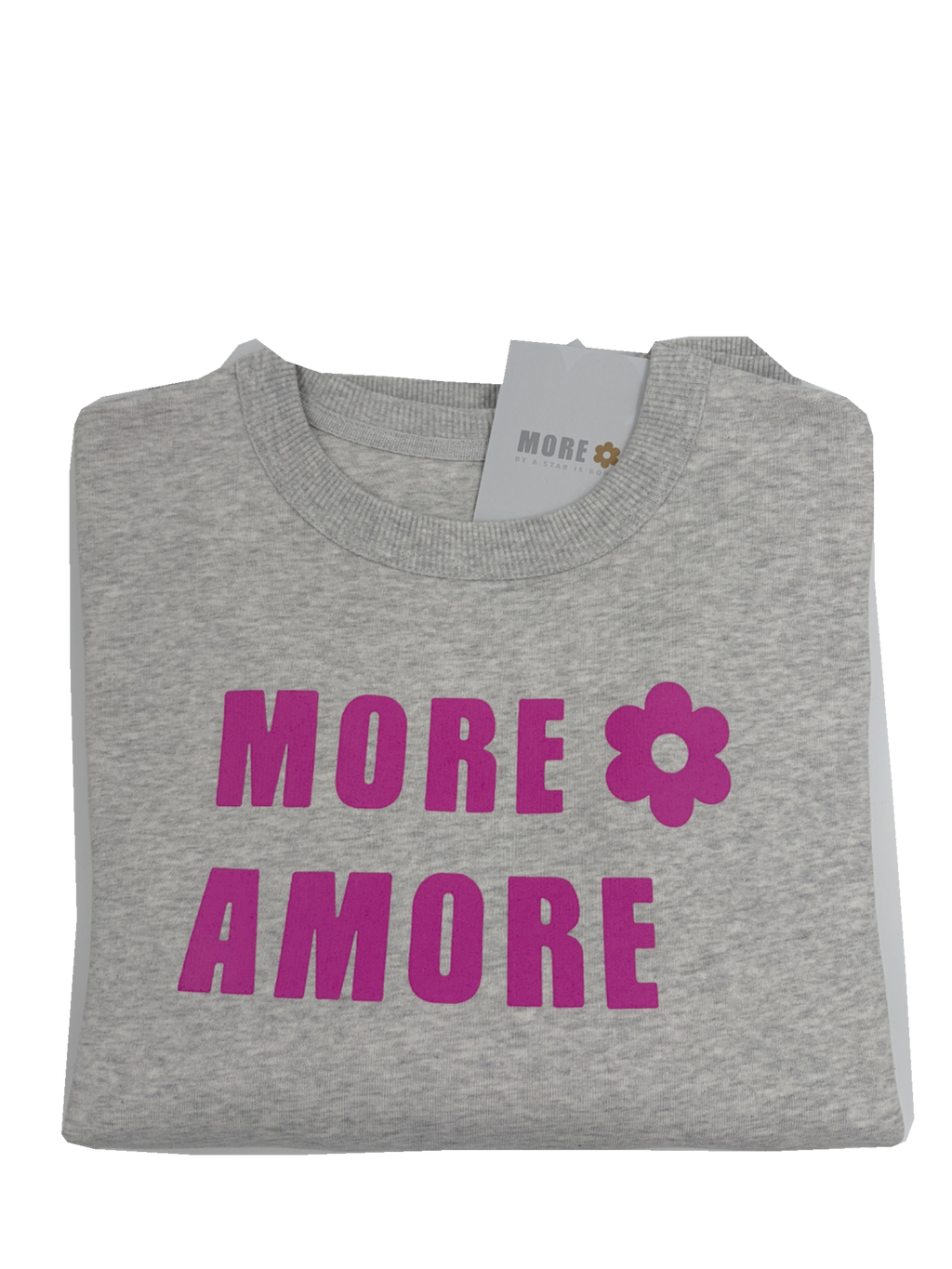 MORE AMORE Sweatshirt – Originalfoto IMG_9181, aufgehellt und freigestellt