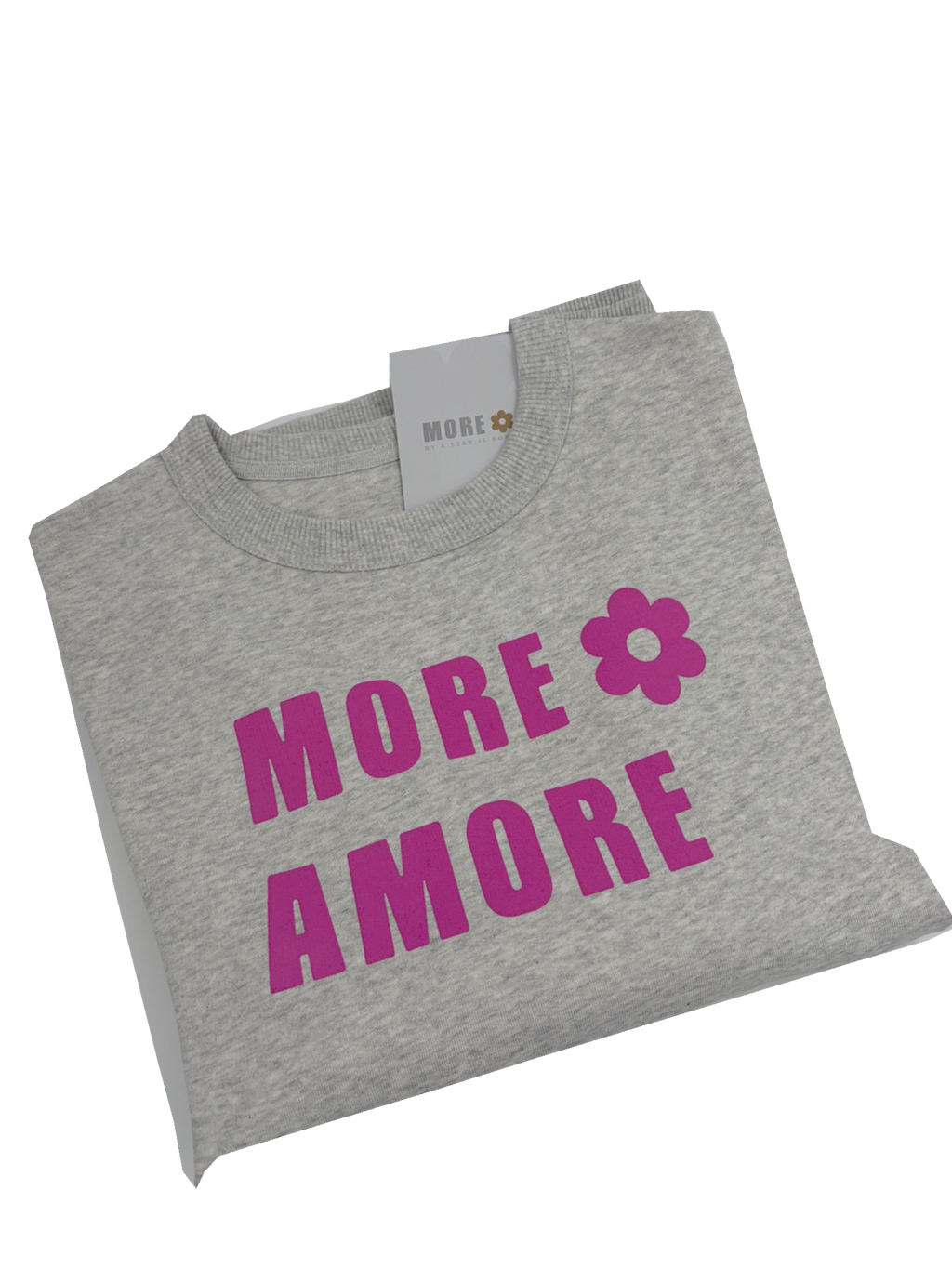 MORE AMORE Sweatshirt – Originalfoto IMG_9183, aufgehellt und freigestellt