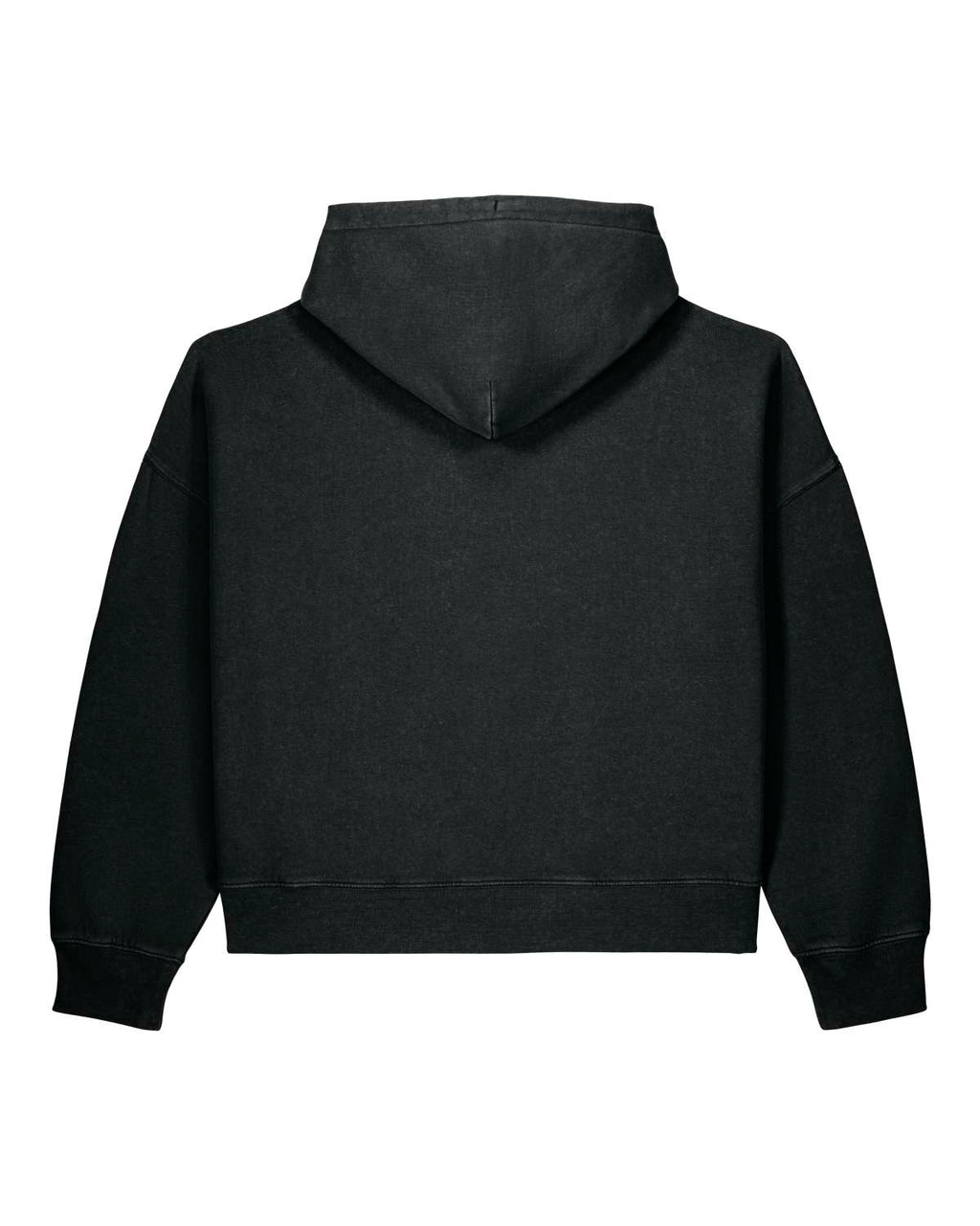 MORE AMORE Vintage Black Raw White Damen-Hoodie – Rückseite