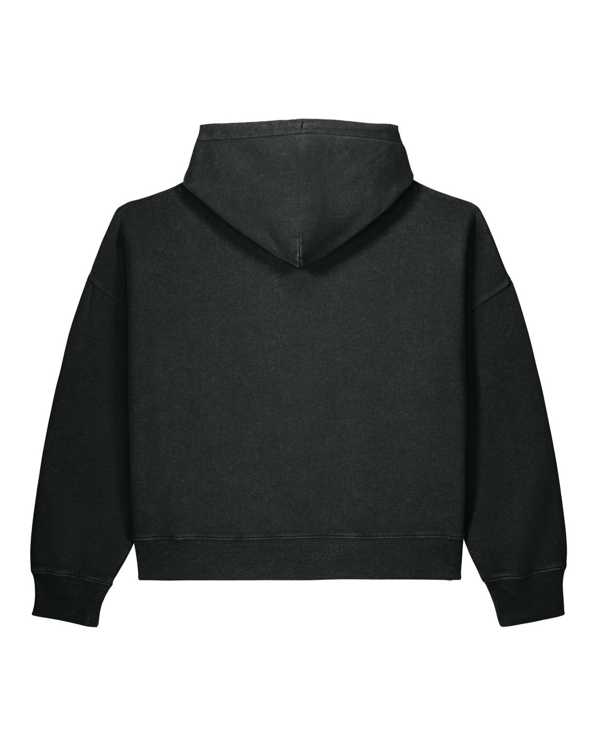 MORE AMORE Vintage Black Raw White Damen-Hoodie – Rückseite