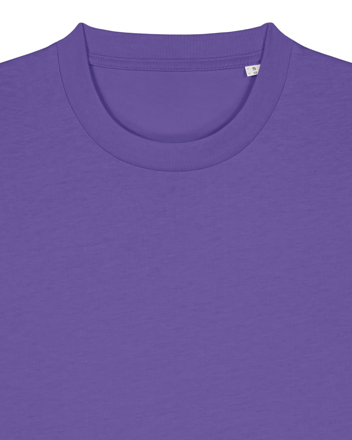Purple Cropped T-Shirt – Herstellerbild Kragendetail