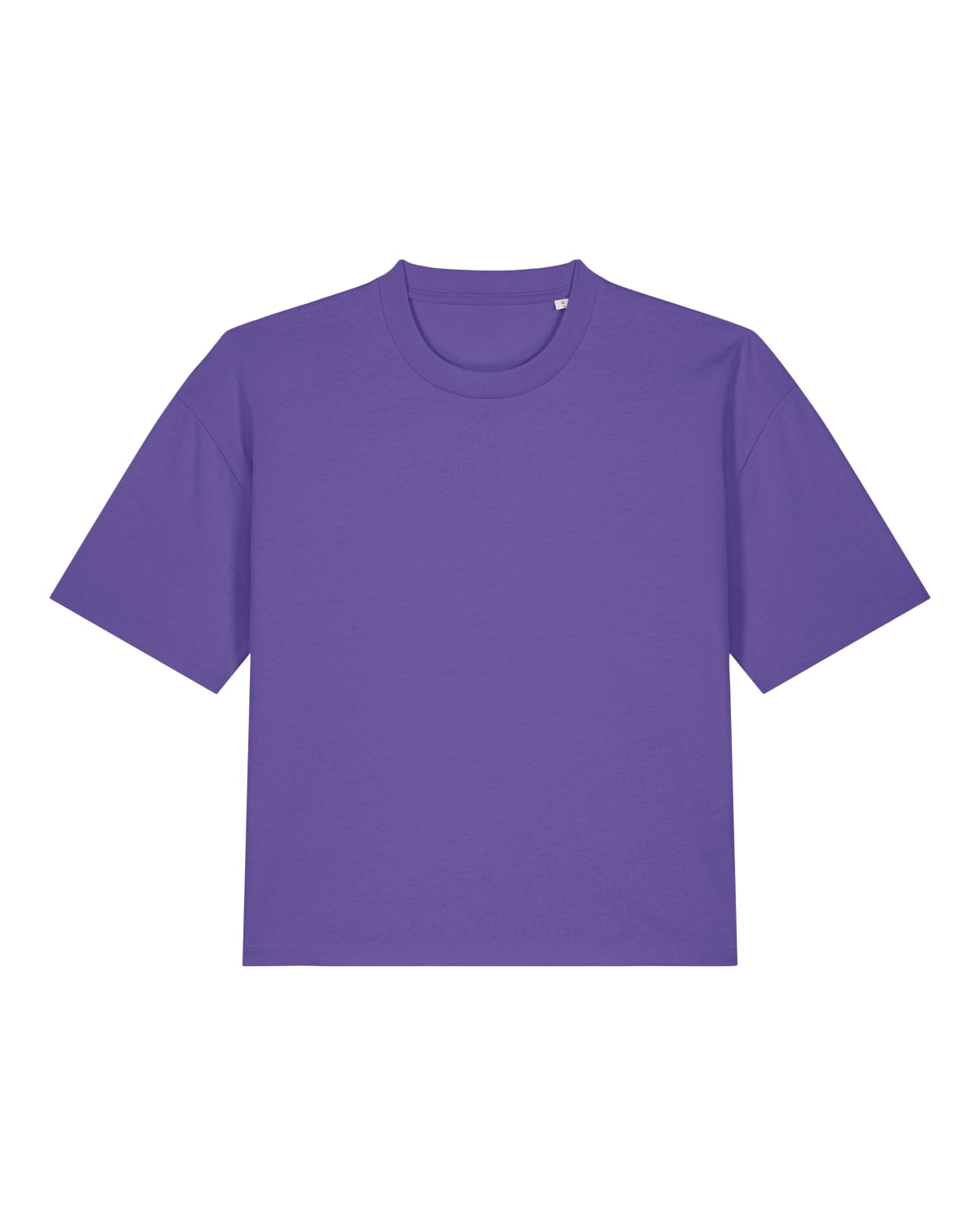 Purple Cropped T-Shirt – Herstellerbild Vorderansicht und Schnitt