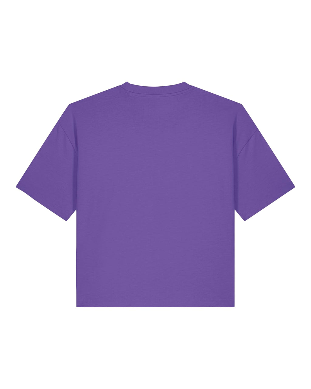 Purple Cropped T-Shirt – Herstellerbild Rückansicht und Schnitt
