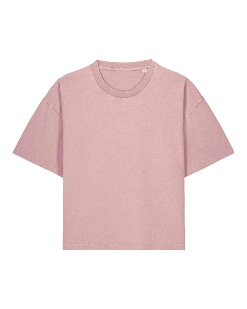 Schnitt- und Farbreferenz des Vintage Blush Cropped T-Shirts – Vorderansicht
