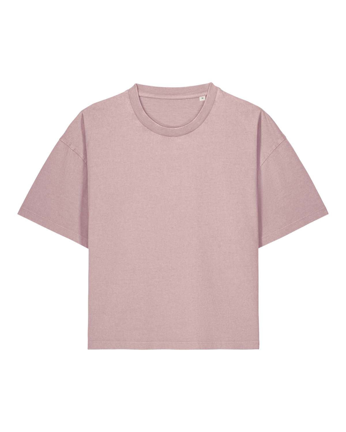 Schnitt- und Farbreferenz des Vintage Blush Cropped T-Shirts – Vorderansicht