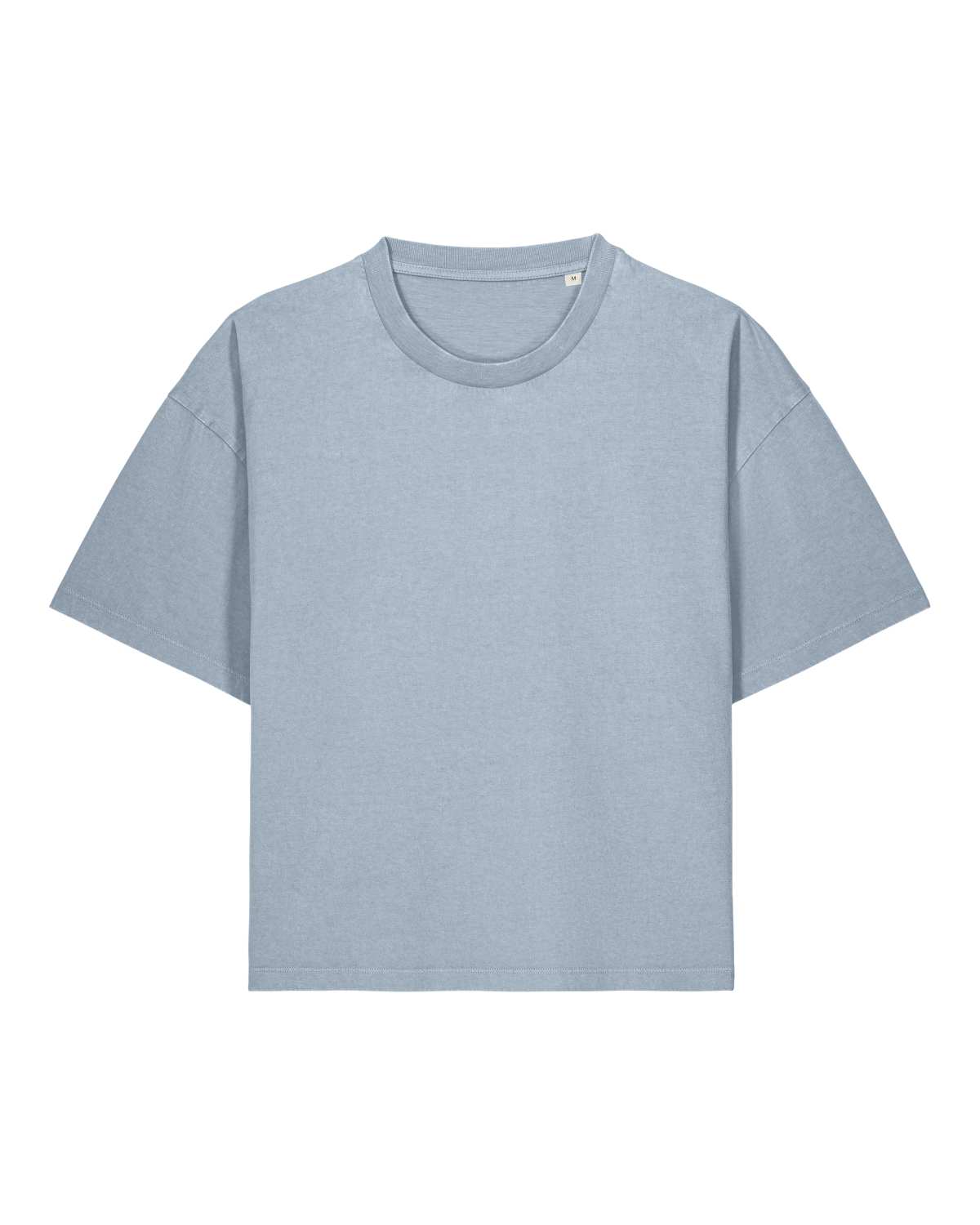 MORE AMORE Vintage Light Blue Cropped T-Shirt