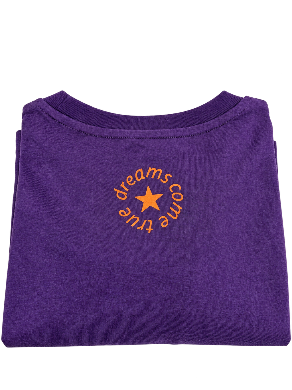 MORE AMORE Deep Purple 2 OF 2 Unisex T-Shirt – Rückseite mit orangefarbenem Nackenprint