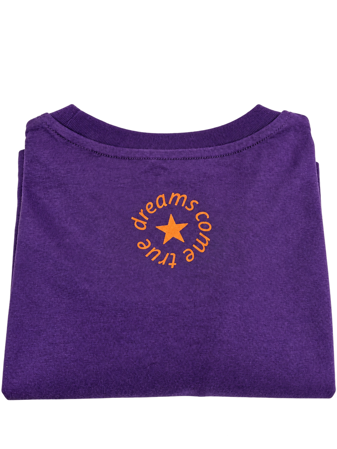 MORE AMORE Deep Purple 2 OF 2 Unisex T-Shirt – Rückseite mit orangefarbenem Nackenprint