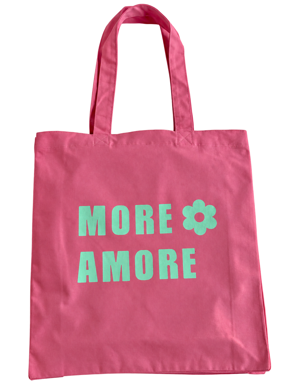 MORE AMORE Mid Tote Bag Bubble Pink Mint – Gesamtansicht freigestellt