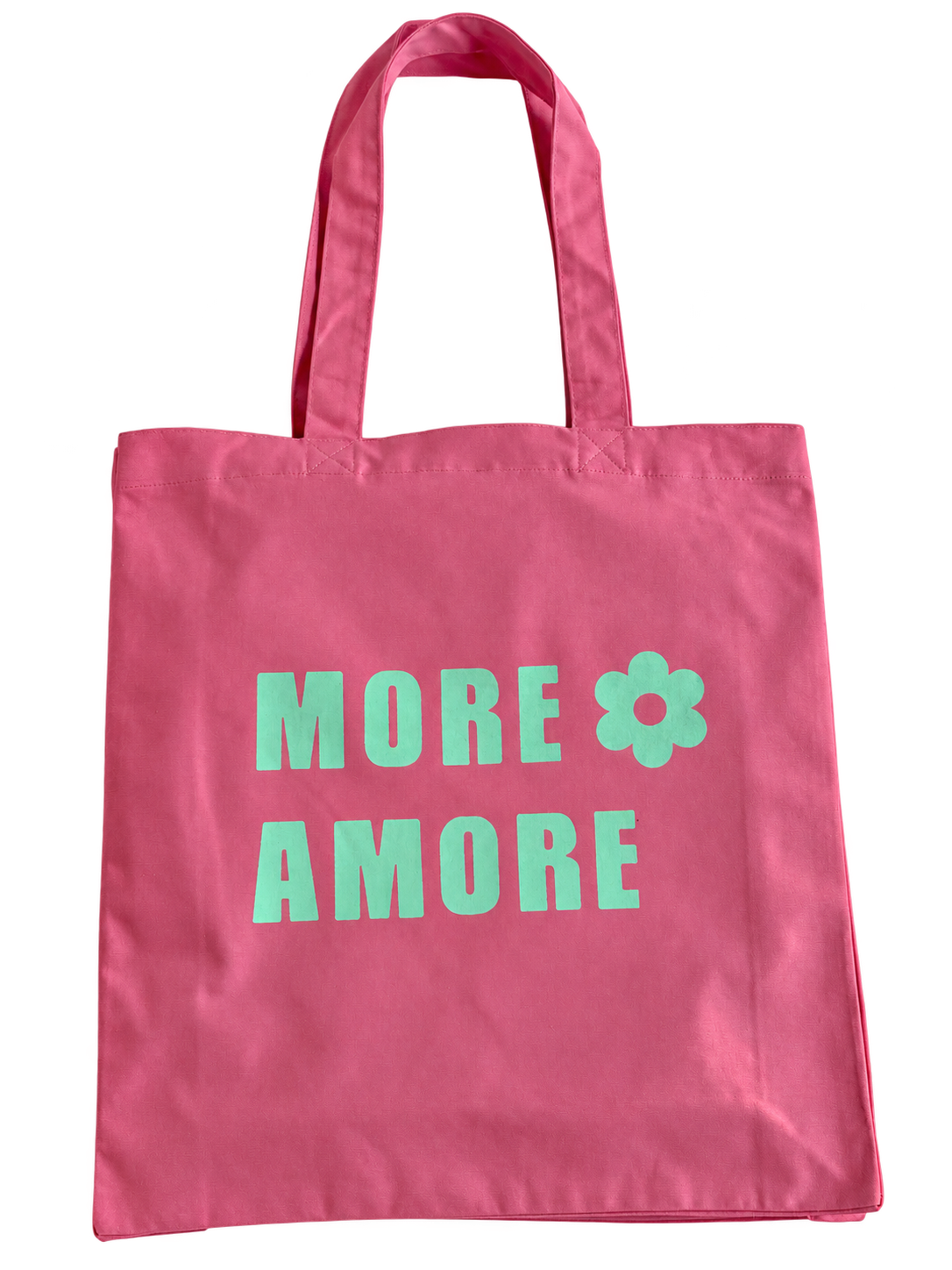 MORE AMORE Mid Tote Bag Bubble Pink Mint – Gesamtansicht freigestellt