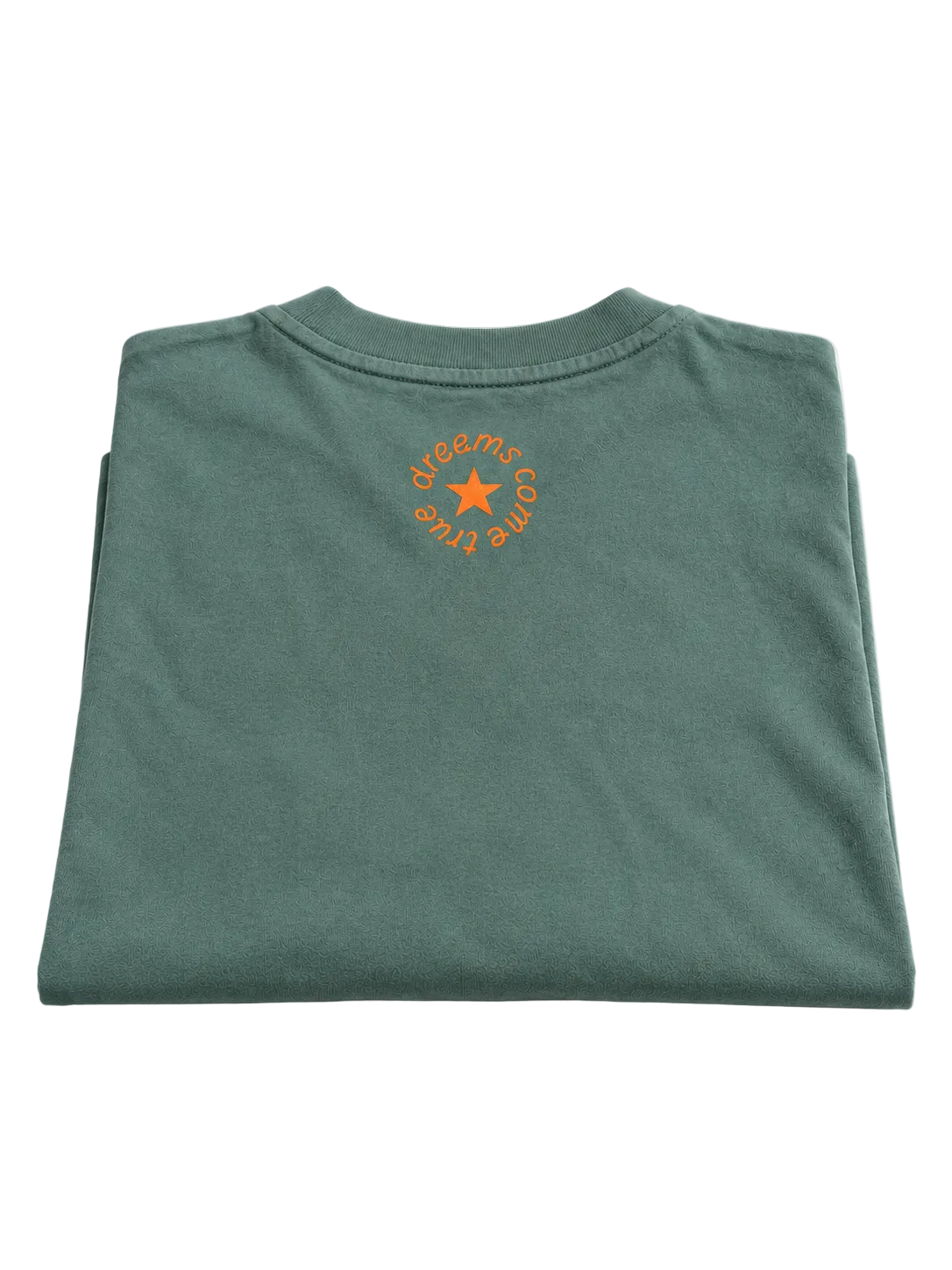 MORE AMORE Muted Sage Cropped T-Shirt – gefaltete Rückansicht