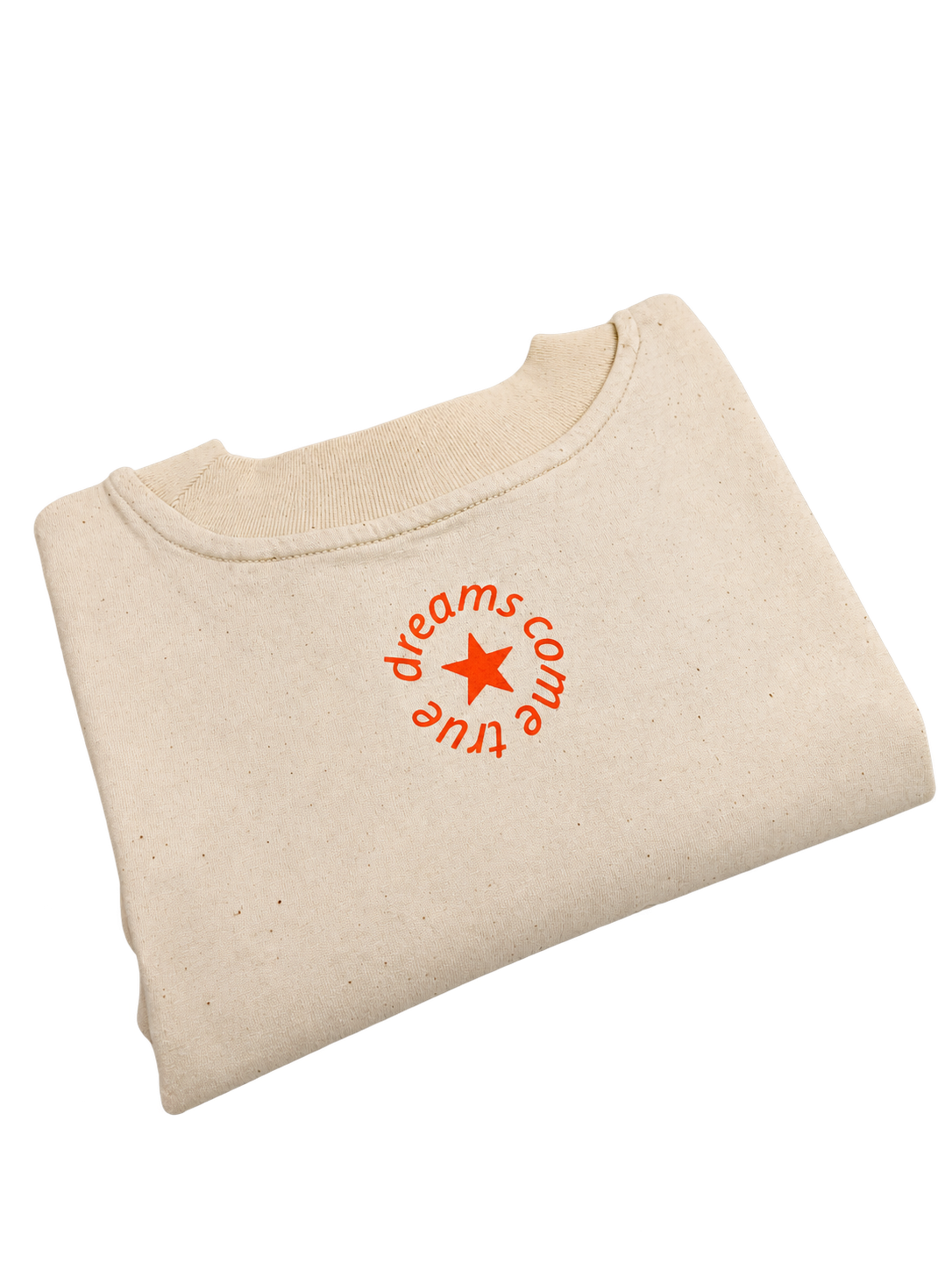 MORE AMORE Natural Raw Heavyweight Oversized T-Shirt – gefaltet, Rückenprint