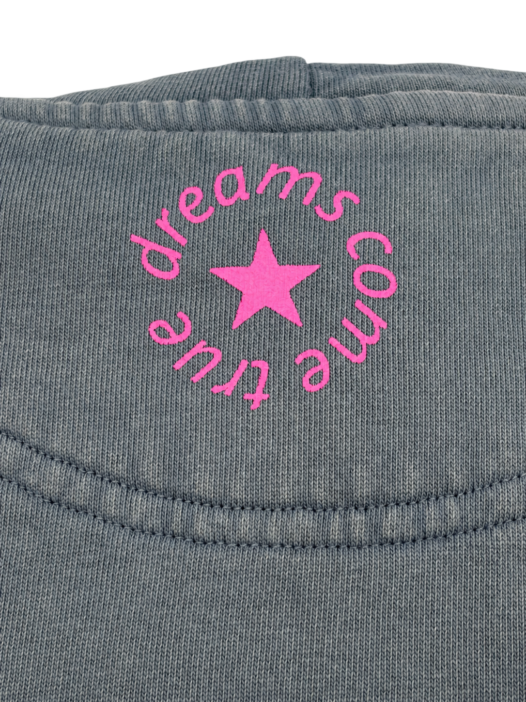 MORE AMORE Vintage Blue Pink Damen-Hoodie – Nackenprint dreams come true