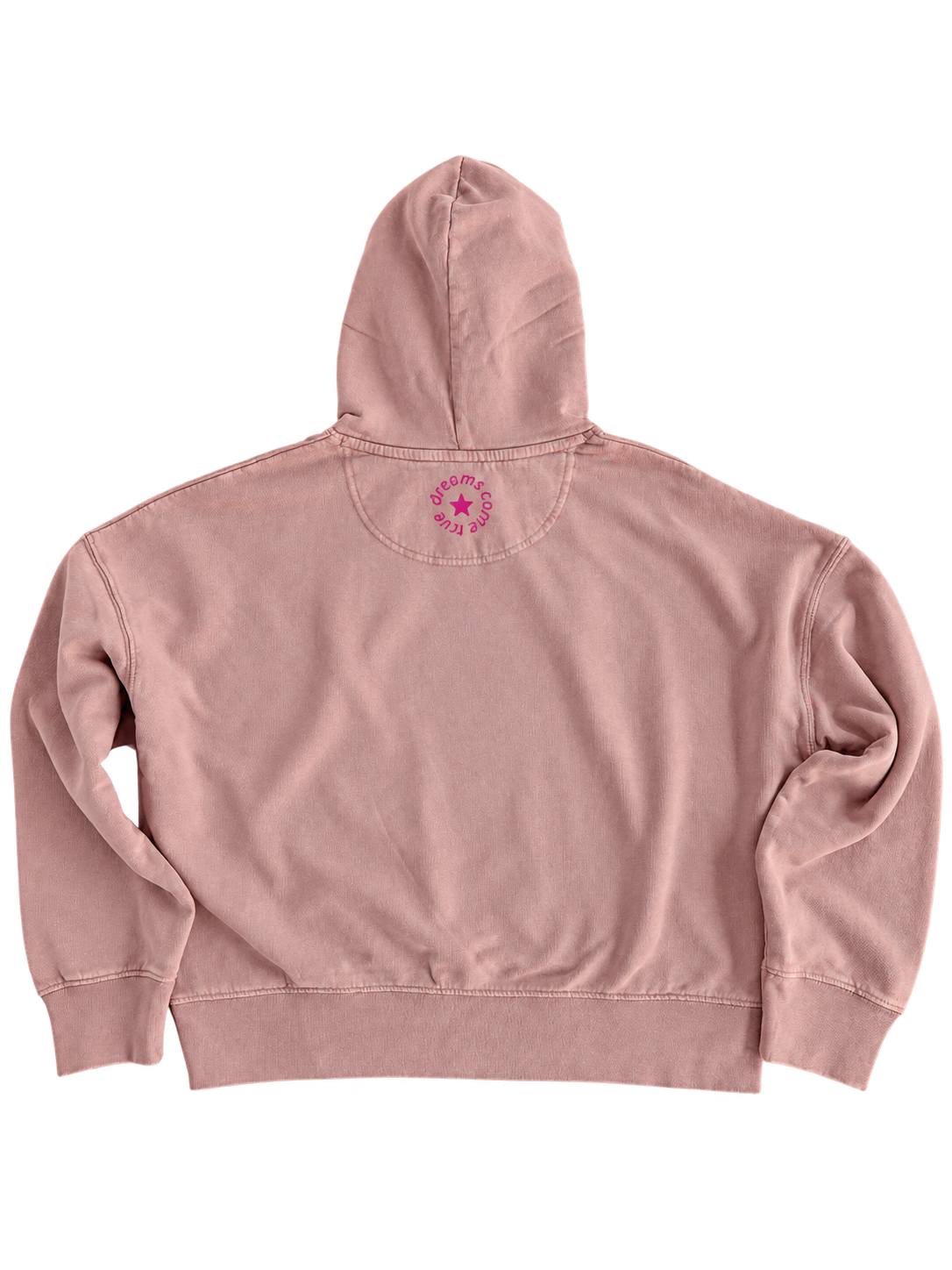 MORE AMORE Vintage Blush Pink Damen-Hoodie – Rückansicht