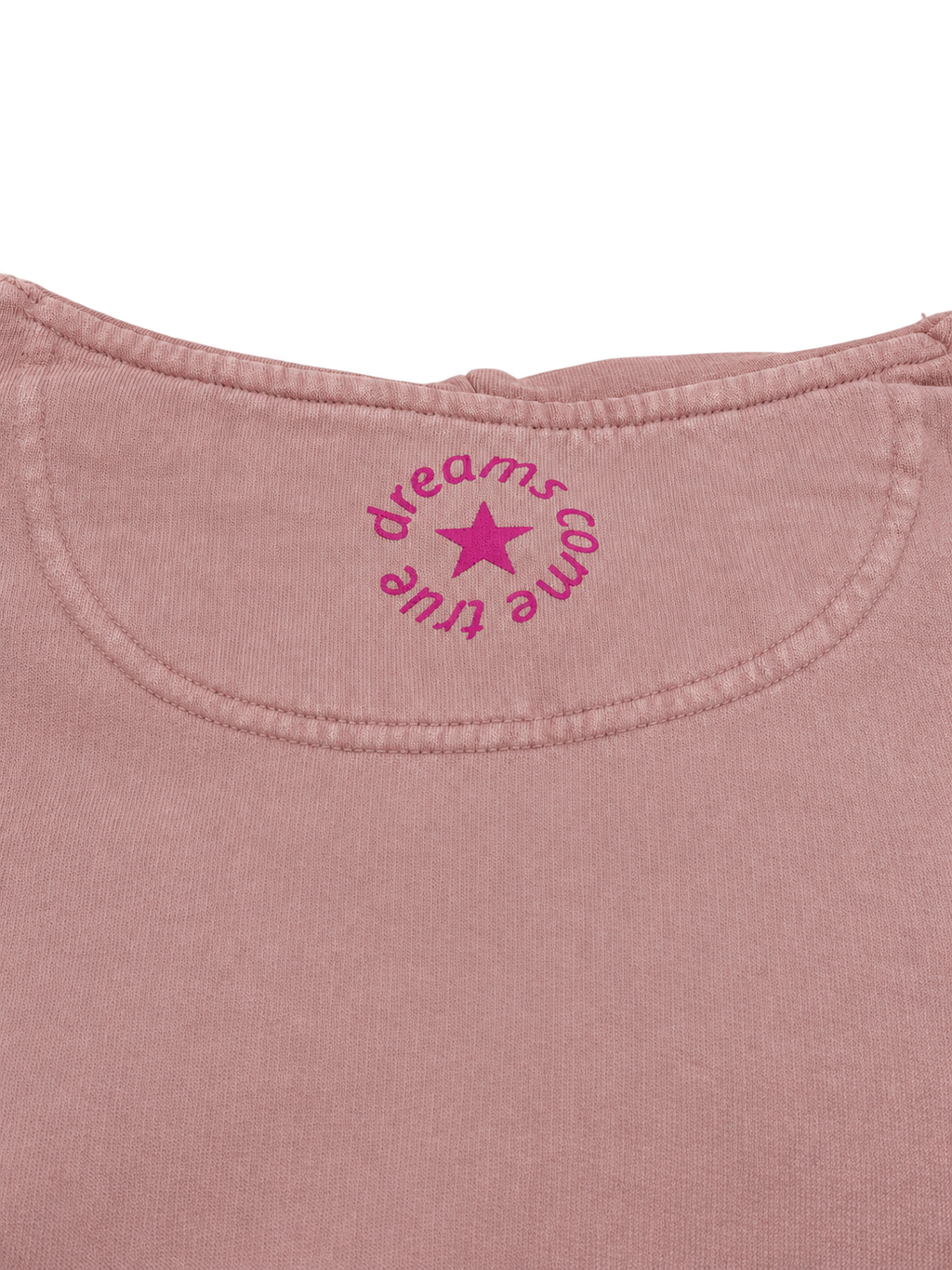 MORE AMORE Vintage Blush Pink Damen-Hoodie – Backprint Detail