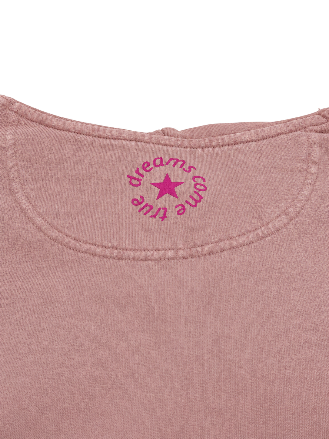 MORE AMORE Vintage Blush Pink Damen-Hoodie – Backprint Detail