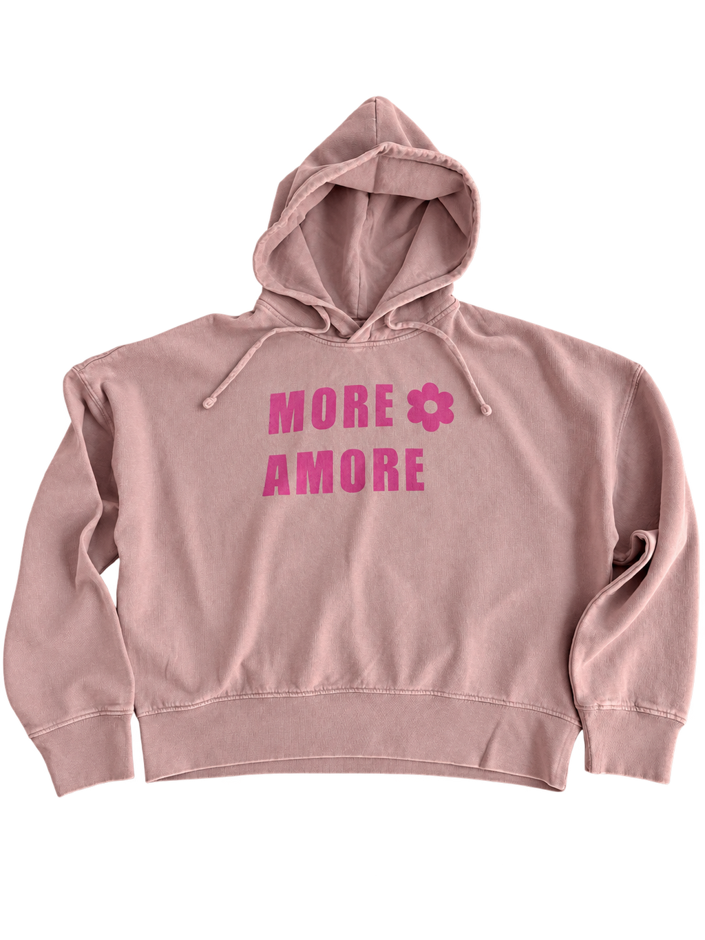 MORE AMORE Vintage Blush Pink Damen-Hoodie – Vorderansicht
