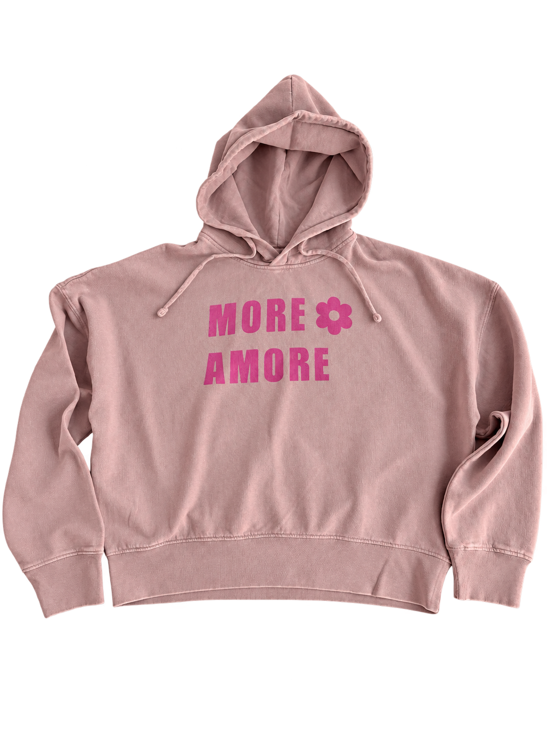 MORE AMORE Vintage Blush Pink Damen-Hoodie – Vorderansicht